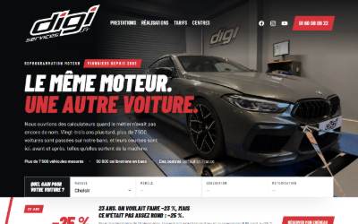 Top of the website for Digiservices