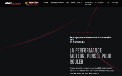Top of the website for Digiservices Normandie