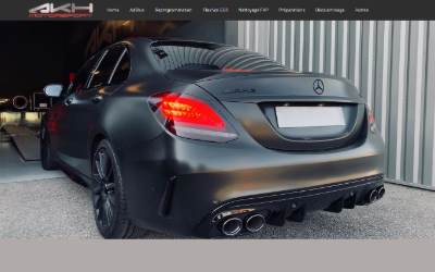 Top of the website for AKH Motorsport