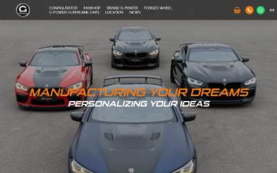 Top of the website for G-POWER
