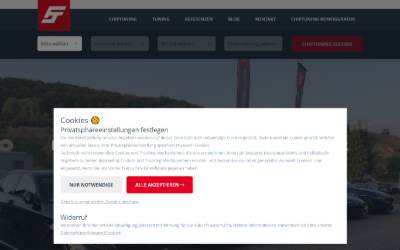 Top of the website for Fastlane Tuning