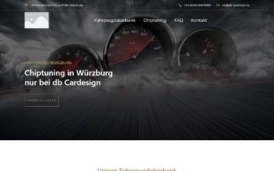 Top of the website for db Cardesign