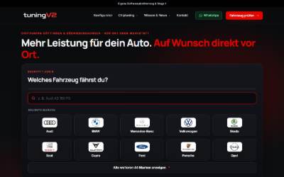 Top of the website for tuningV2