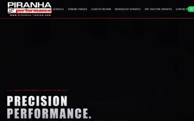 Top of the website for Piranha Performance