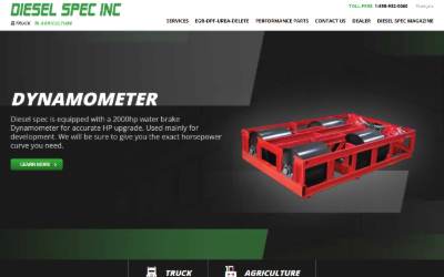 Website preview for Diesel Spec