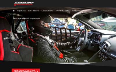 Top of the website for Startline