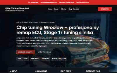 Top of the website for Chip tuning Wroclaw