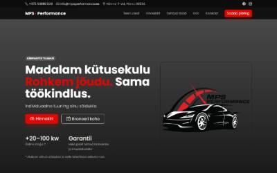 Top of the website for MPS Performance