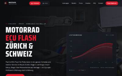 Top of the website for Raceflash