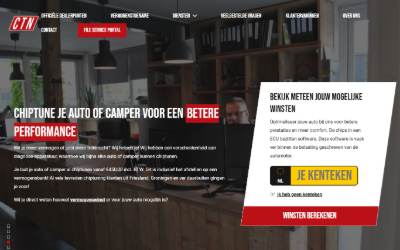 Top of the website for Chiptuningnoord