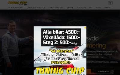 Top of the website for TuningChip
