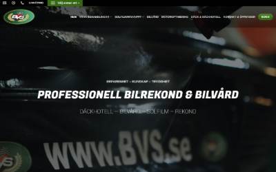 Top of the website for BVS Linköping