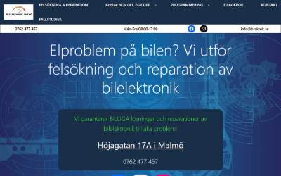 Top of the website for Bra Krok