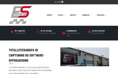 Top of the website for ES Tuning
