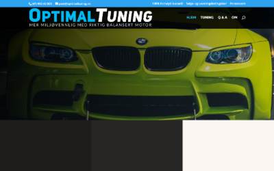 Top of the website for Optimal Tuning