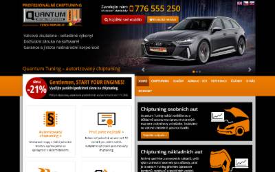 Top of the website for Quantum Tuning Czech Republic