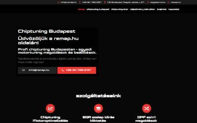Top of the website for remap.hu