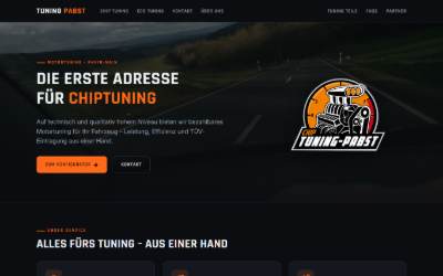 Top of the website for Tuning Pabst