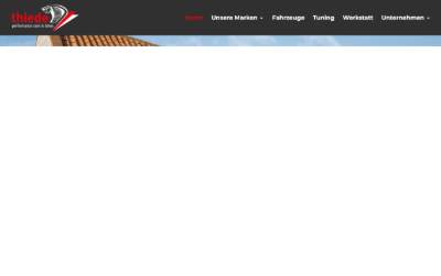 Top of the website for Thiede-Performance Cars