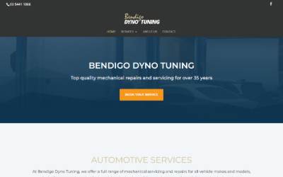 Website preview for Bendigo Dyno Tuning
