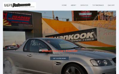 Website preview for WA Performance & Service Centre