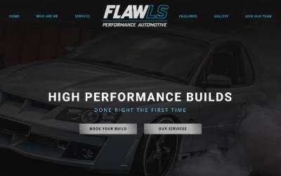 Website preview for FLAWLS PERFORMANCE AUTOMOTIVE