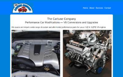Website preview for The Cartune company