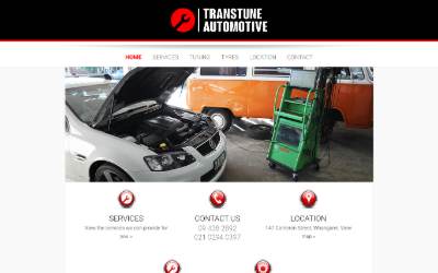 Website preview for Transtune Automotive