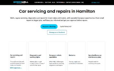 Website preview for Speedwell Tune and Service Centre