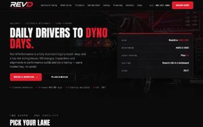 Website preview for Rev'd Performance LTD - Bumper to Bumper Service Auto