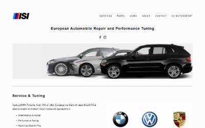 Website preview for ISI Automotive