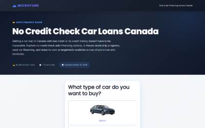 Website preview for Micro Tune