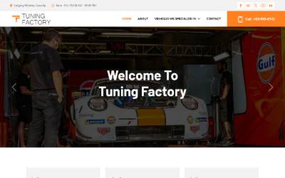 Website preview for Tuning Factory