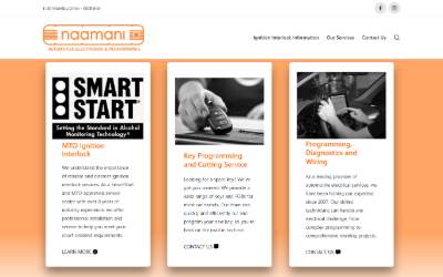 Website preview for Naamani Automotive Electronics & Performance