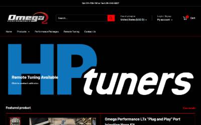 Website preview for Omega Performance