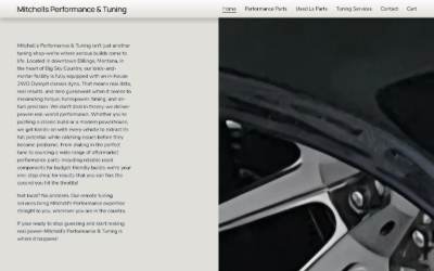 Website preview for Mitchells Performance