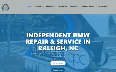 Website preview for Bimmer Performance Center LLC