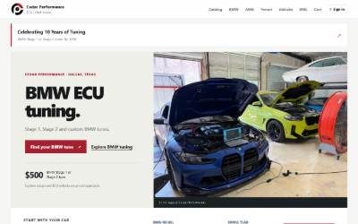 Website preview for Cedar Performance European DME Tuning