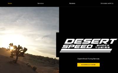 Website preview for Desert Speed Shock Tuning