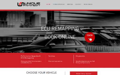 Website preview for Unique Motorsport