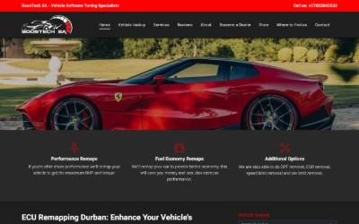 Website preview for Boostech SA Nelspruit