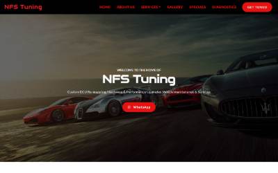 Website preview for NFS TUNING