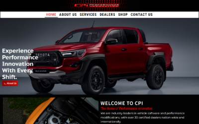 Website preview for CPi PERFORMANCE INNOVATION