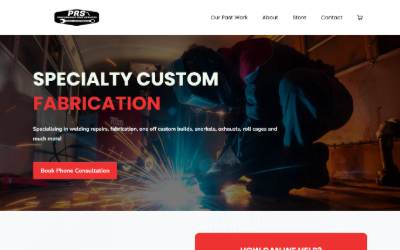 Website preview for Performance Race Services