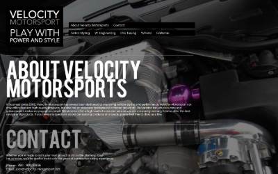 Website preview for Velocity MotorSport