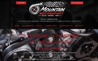 Website preview for Mountain Motorsport