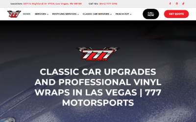 Website preview for 777 MOTORSPORTS