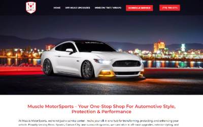 Website preview for Muscle Motorsports