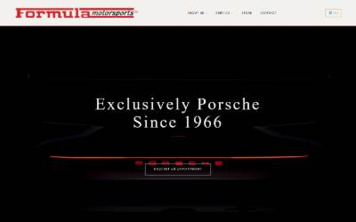 Website preview for Formula Motorsports