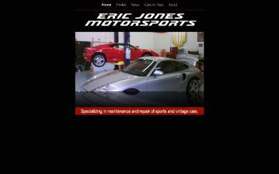 Website preview for Eric Jones Motorsports Porsche